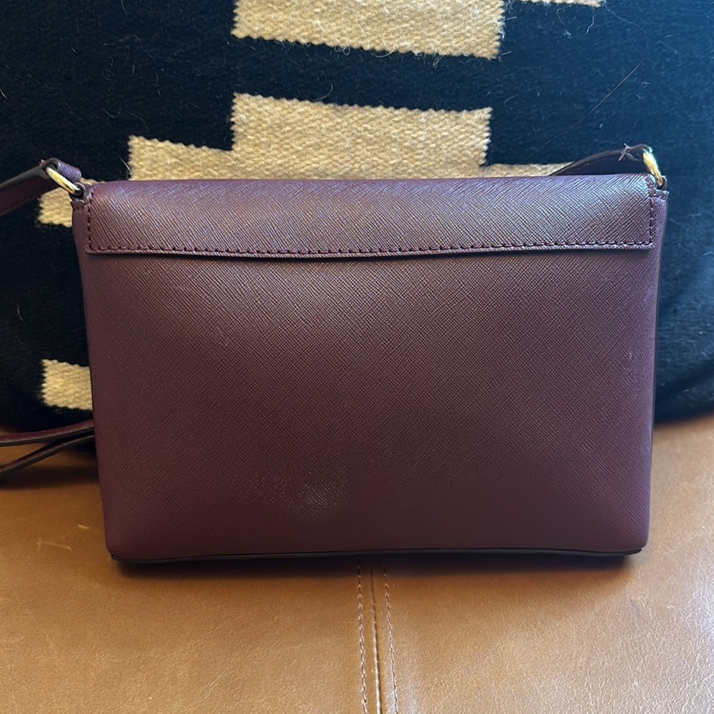 Kate Spade Purple Eggplant Crossbody Envelope Purse - Picture 2 of 4